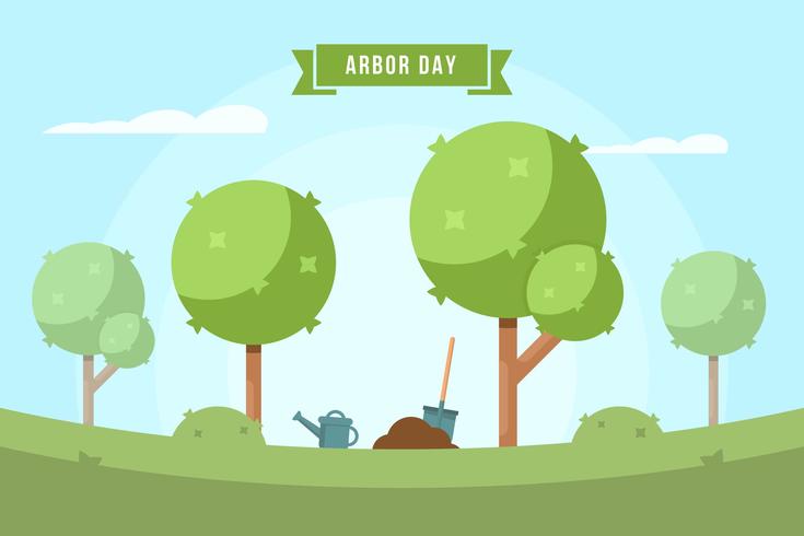 Vector del día del árbol