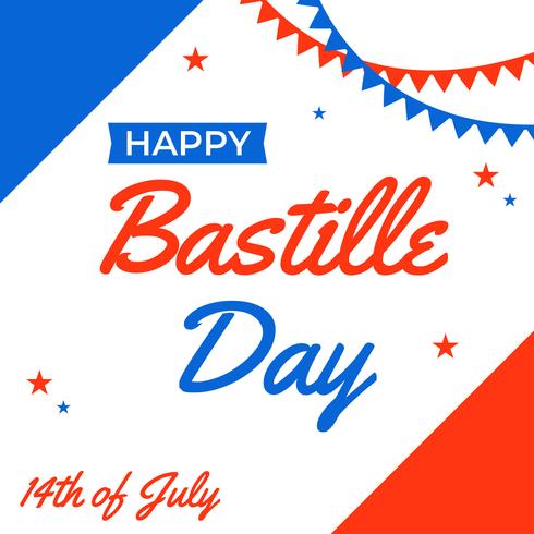 Feliz día de la Bastilla vector