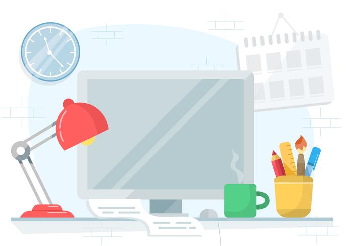 Vector Designer's Desk Illustration