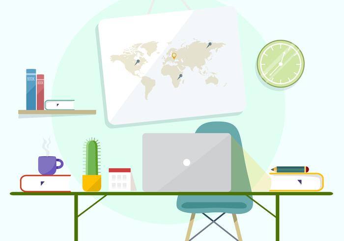 Vector Designer's Desk Illustration