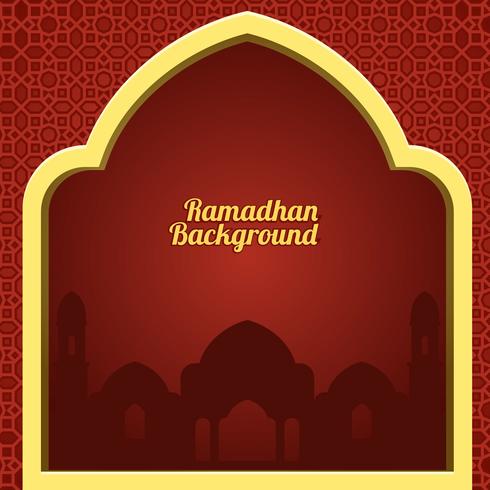 Ramadhan Red Background Vector