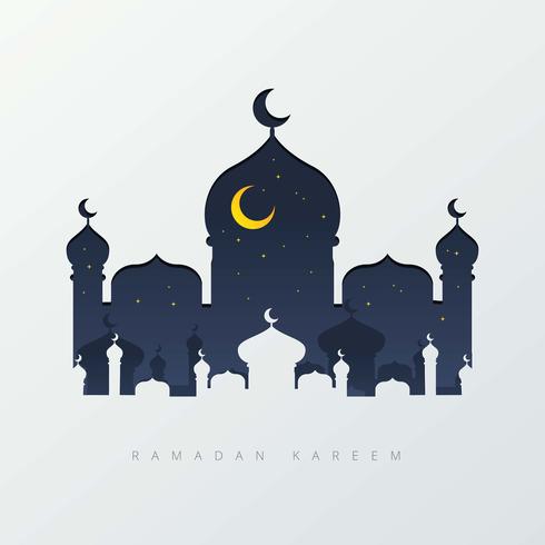 Ilustración de fondo de Ramadán vector