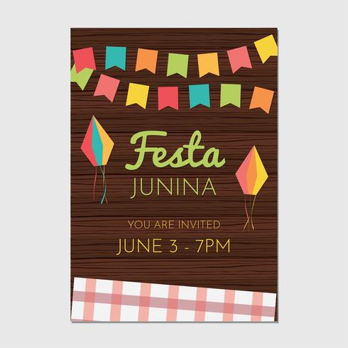 Festa Junina Flyer Template vector