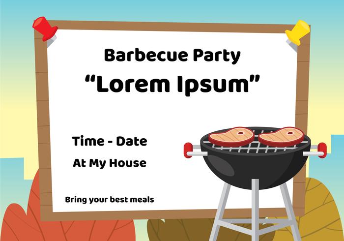 Barbecue Party Invitation vector