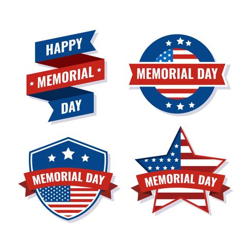 Memorial Day Badge vector