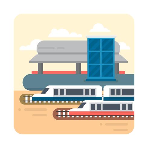 Estación de ferrocarril vector