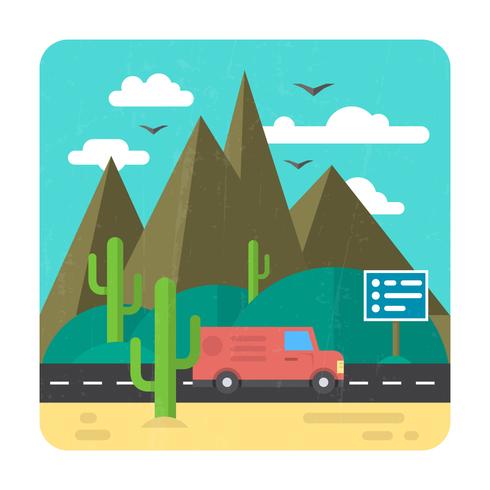 Desert Road vector