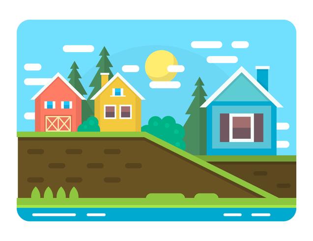 Flat Landscape Design vector