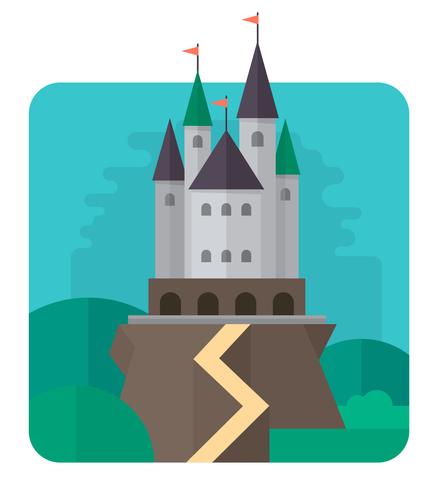 Flat Castle Design vector