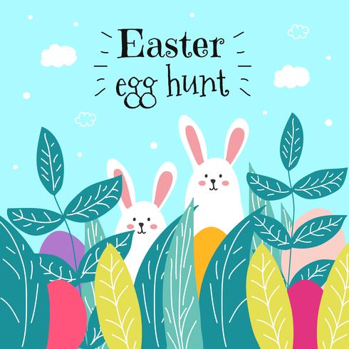 Easter Egg Hunt Vector