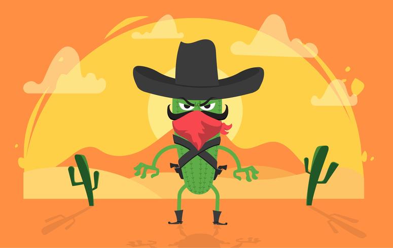 Download Vector Western Cartoon Character Illustration - Download Free Vectors, Clipart Graphics & Vector Art