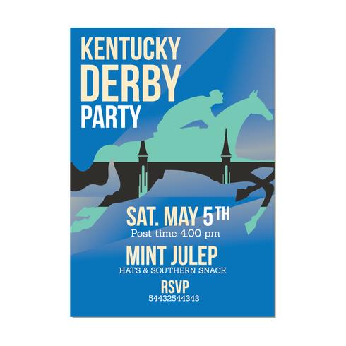 Invitation Template for Horse Racing Event vector