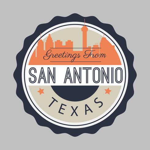 San Antonio Postcard Illustration vector