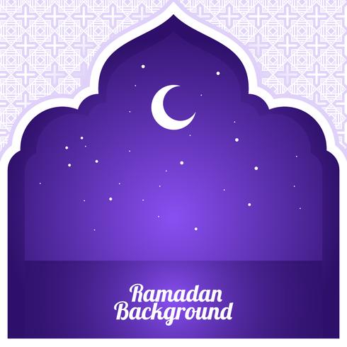 Crescent Ramadan Background Vector