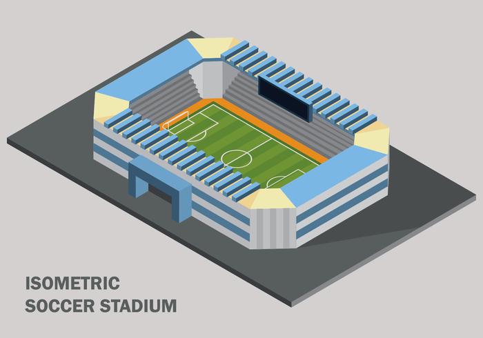 Estadio de fútbol isométrico vector