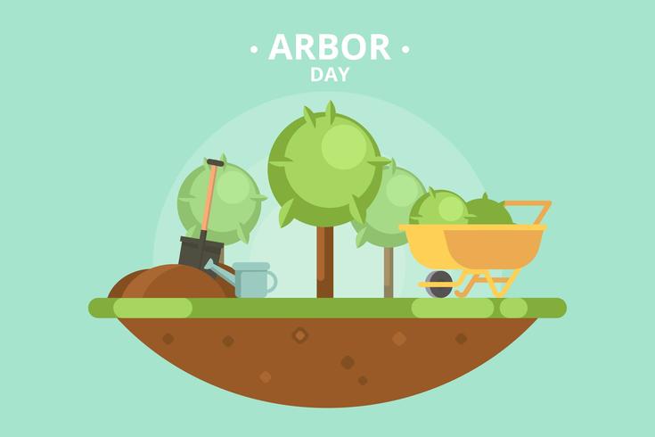 Vector del día del árbol