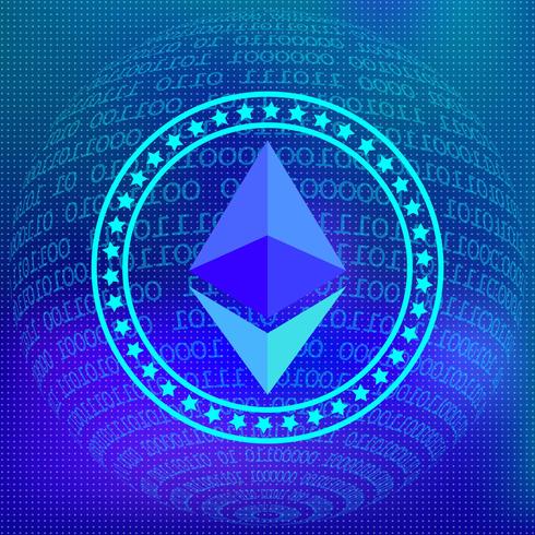 Ethereum Network Background vector