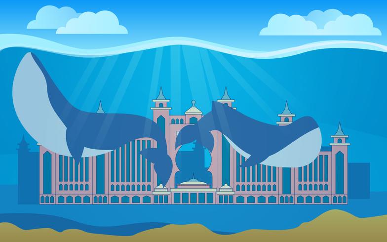 Awesome City of Atlantis  Vectors