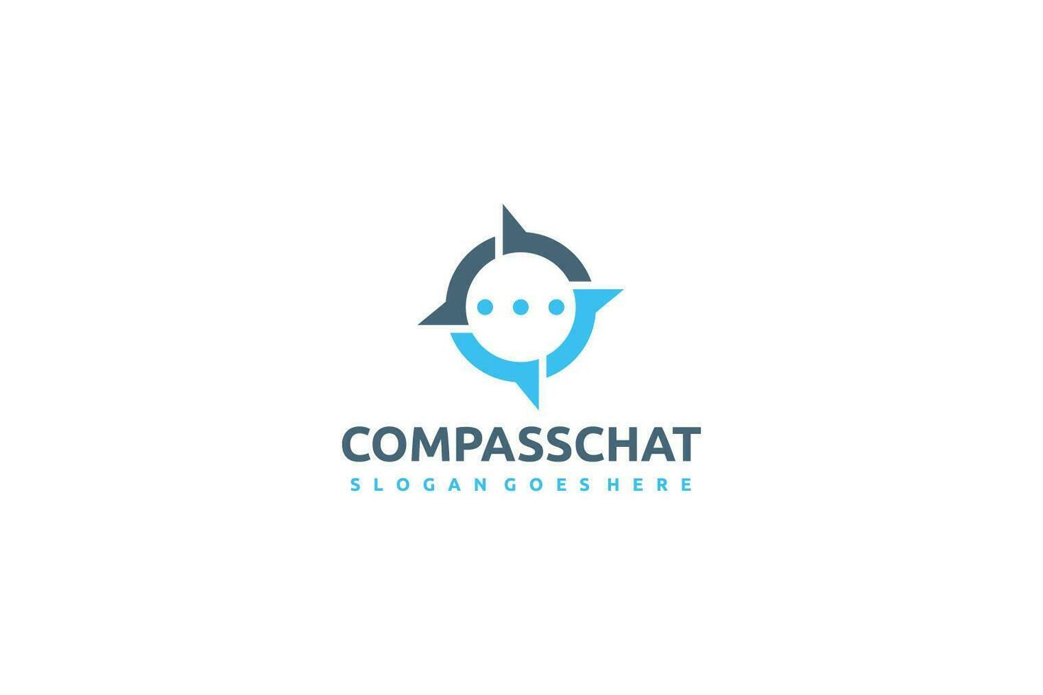 Logotipo de Compass Chat vector