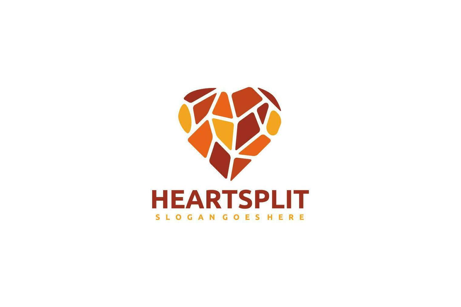 Mosaic Heart Logo vector