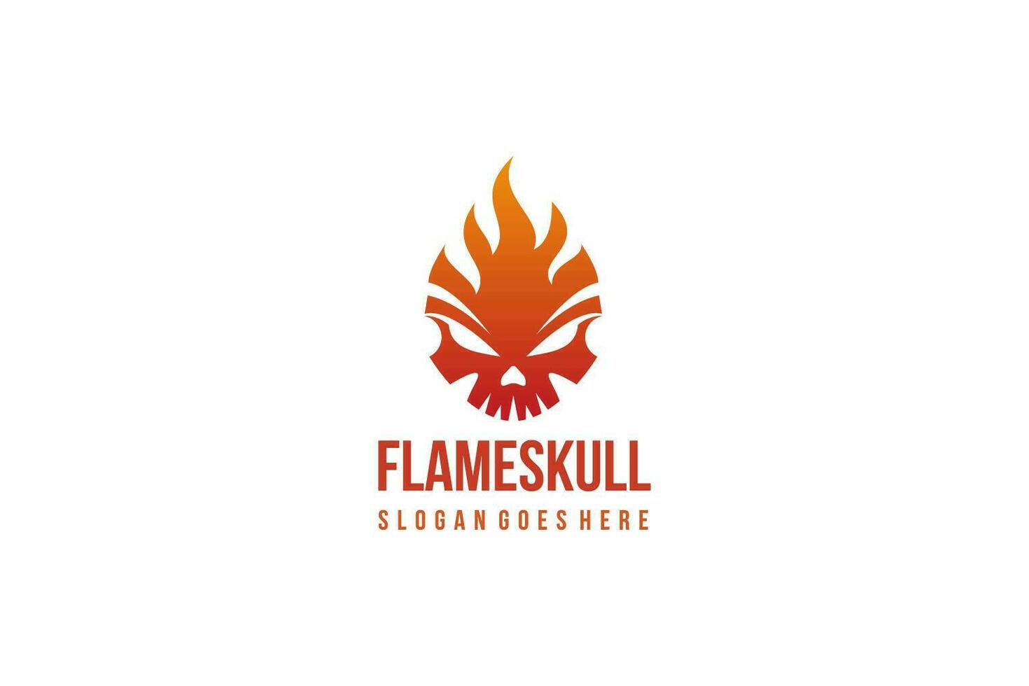 Flame Skull Logo vector