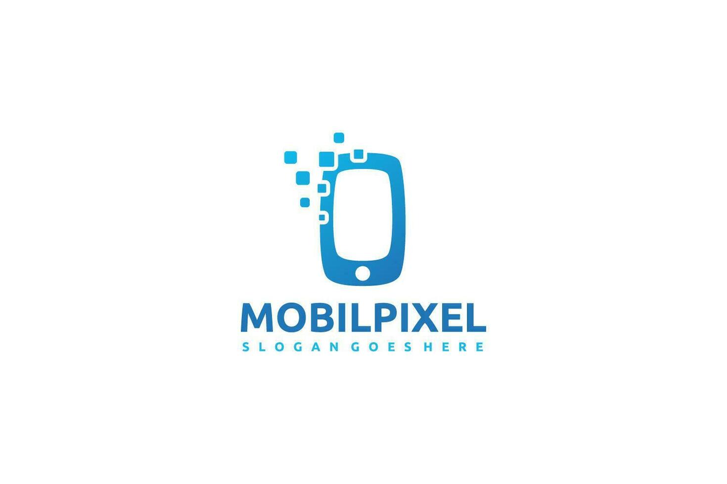 Logotipo de píxeles móviles vector