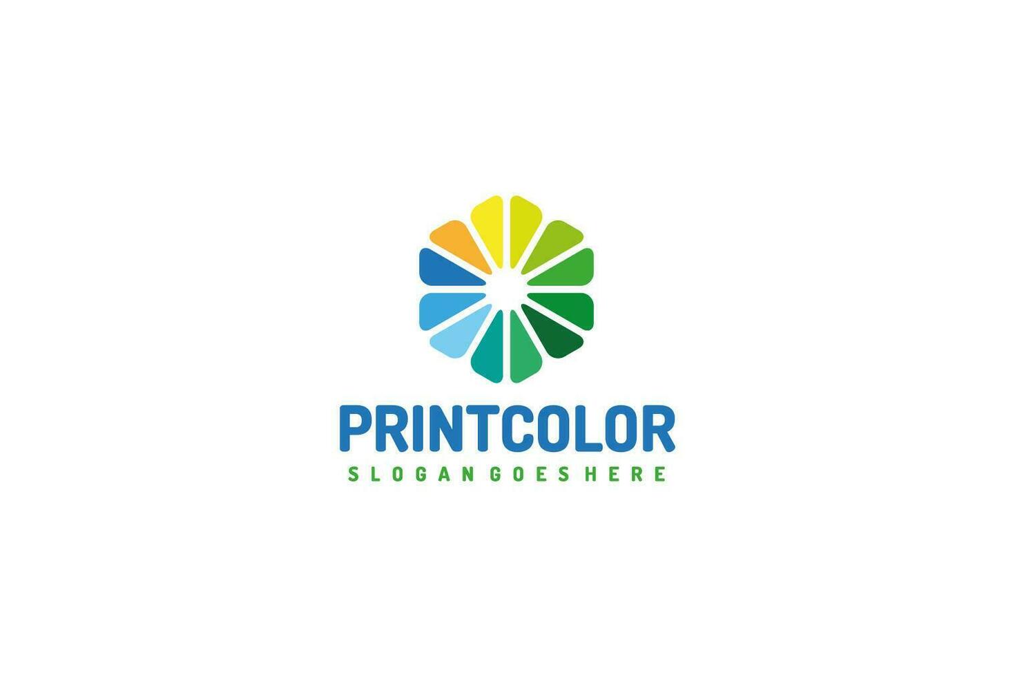 Logotipo de impresión y medios vector