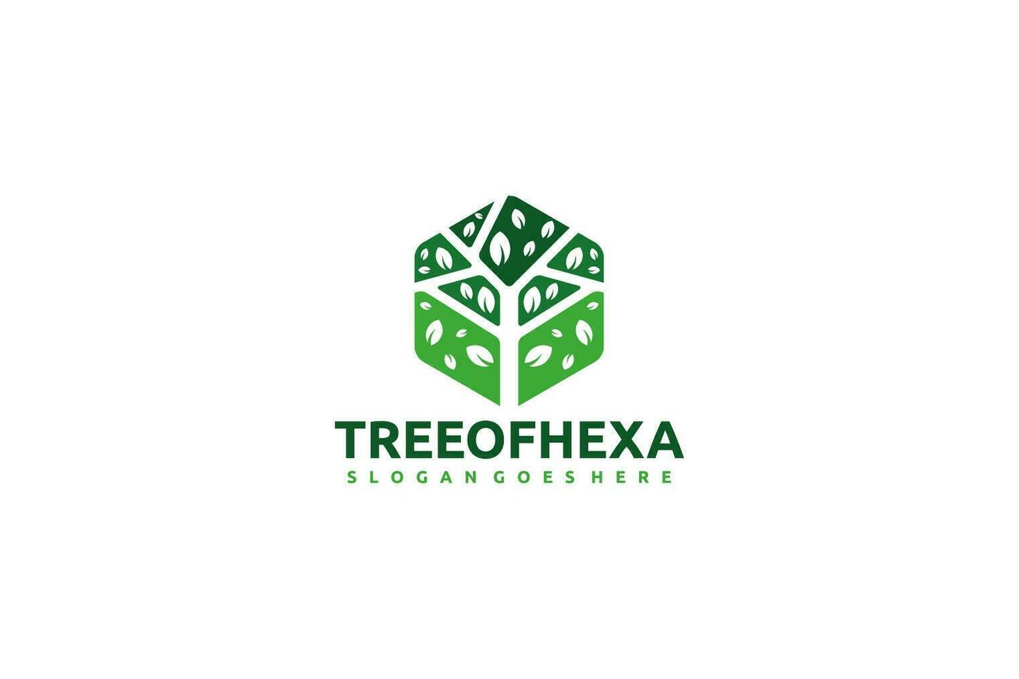 Hexagon Tree Logo vector