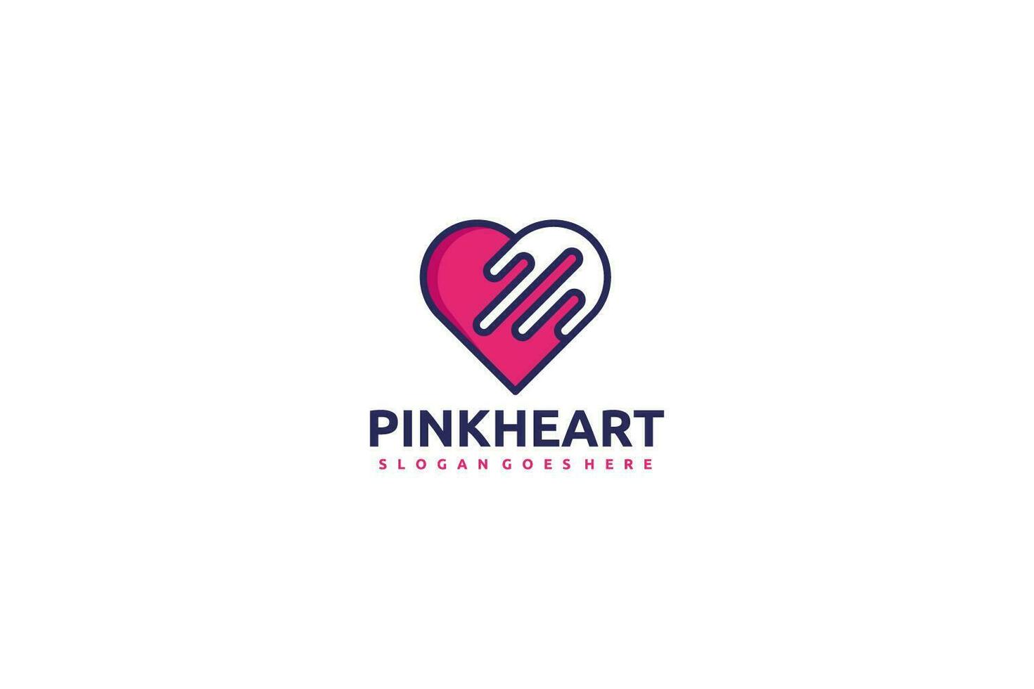 Pink Heart Logo vector