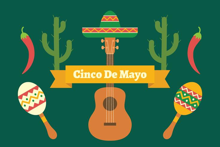 Fondo de cinco de Mayo vector