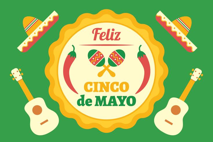 Antecedentes del Cinco de Mayo vector