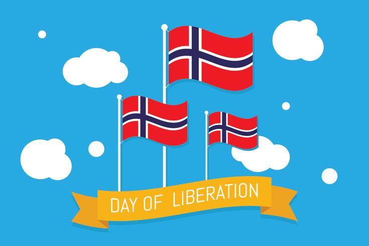 Día de liberación de Noruega vector