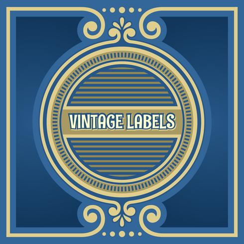 Vintage Labels Circle Frame Vector