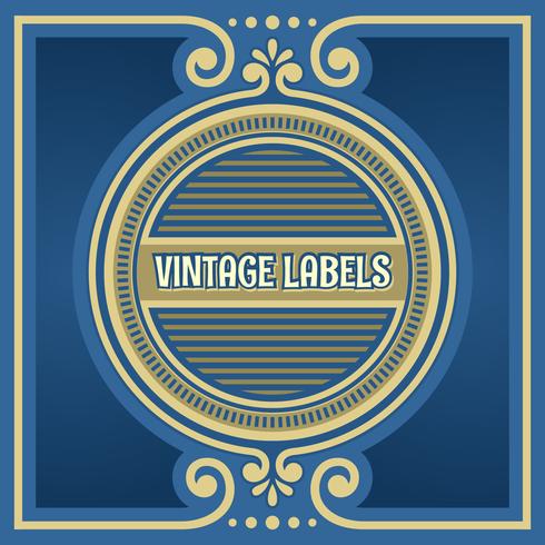 Vintage Labels Circle Frame Vector