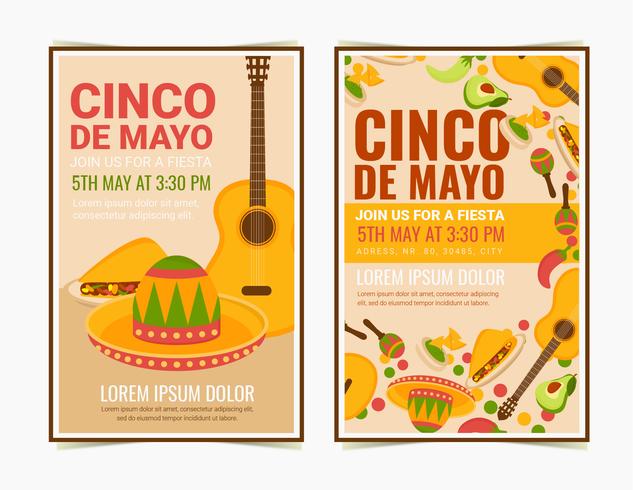 vector cinco de mayo posters