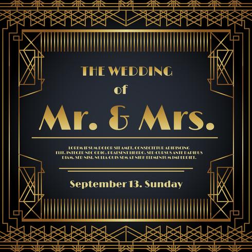 Wedding Invitation Card Vector