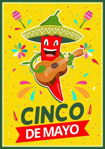 Diseño de carteles del Cinco De Mayo vector