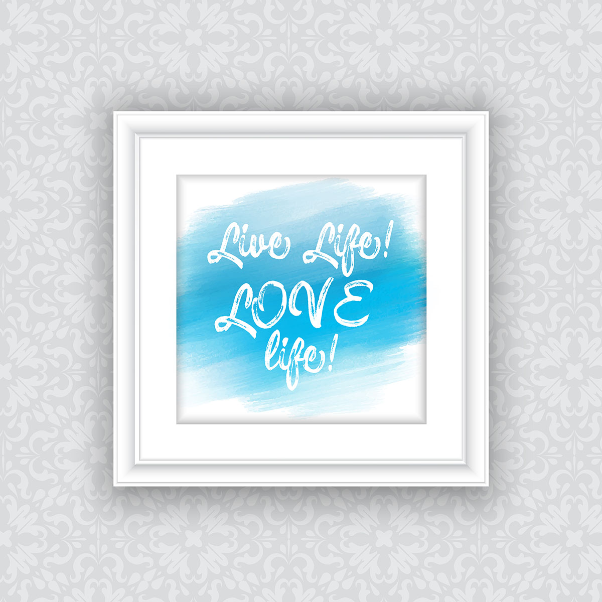 Inspirational quote in picture frame 204001 Vector Art at Vecteezy