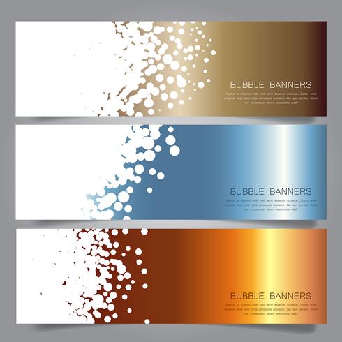 Bubble design headers vector