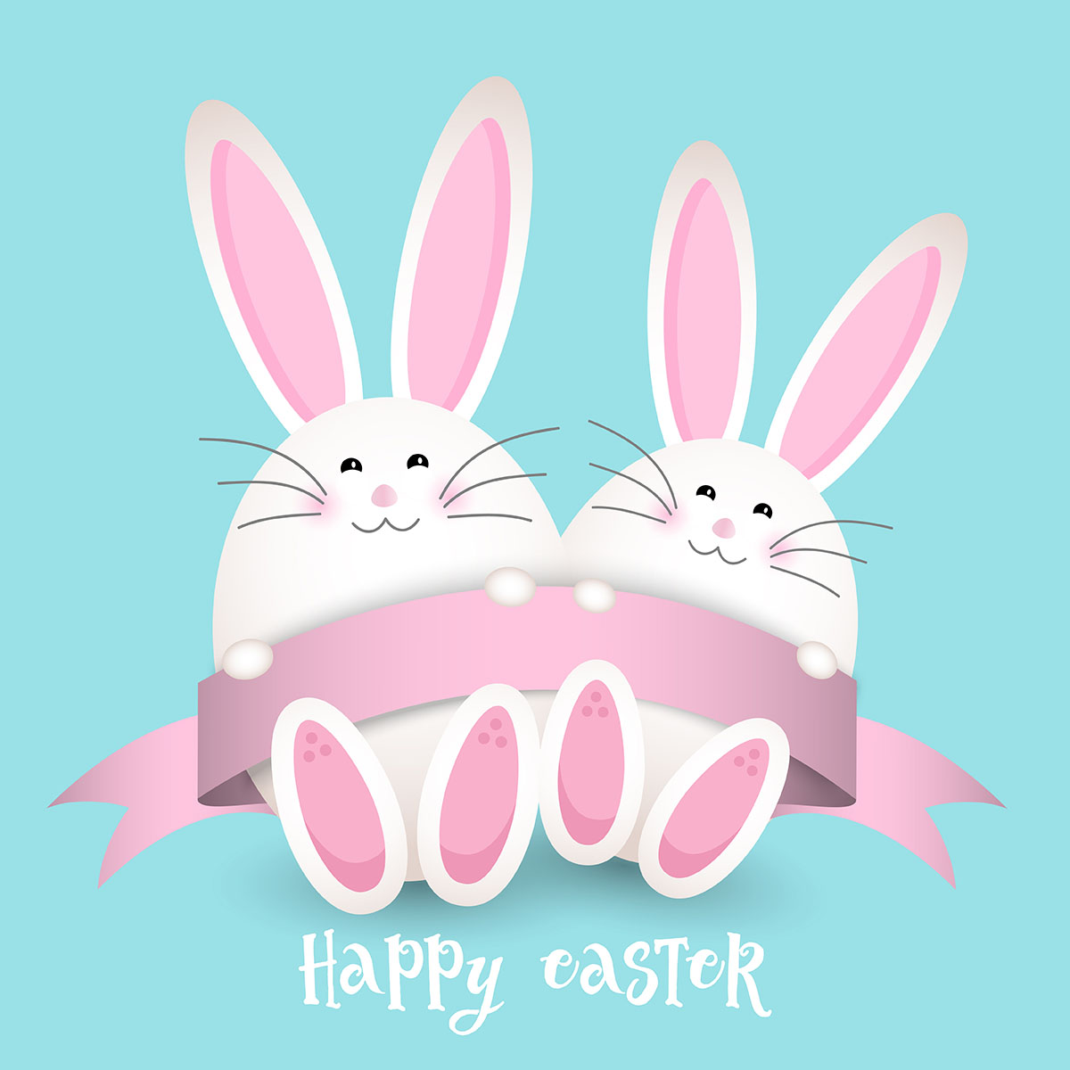 Download Cute Easter bunny background - Download Free Vectors ...