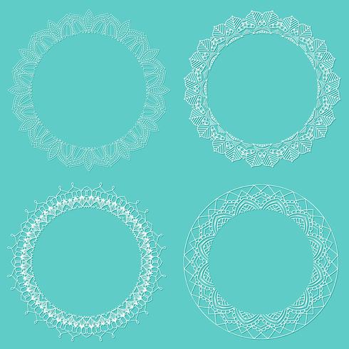 Lace style borders vector