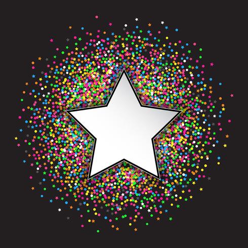 Stars and circles confetti  vector