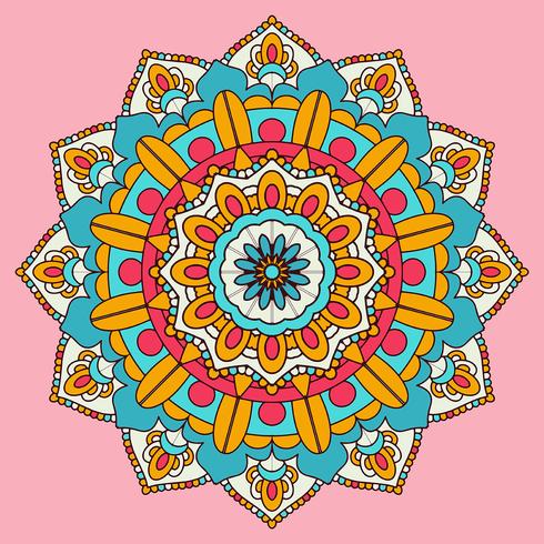 Diseño colorido del fondo del mandala vector