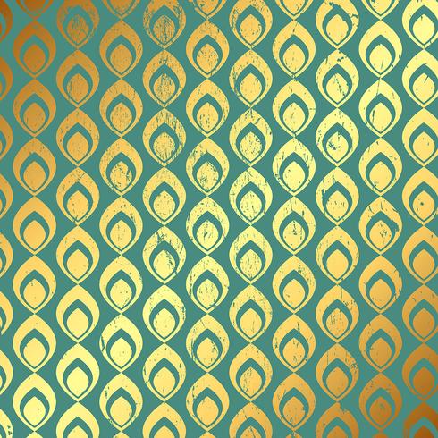 Fondo de oro y verde azulado de Grunge vector