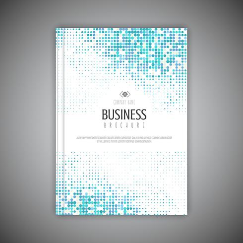 Business brochure with halftone dots design  vector
