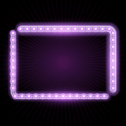 Neon frame vector