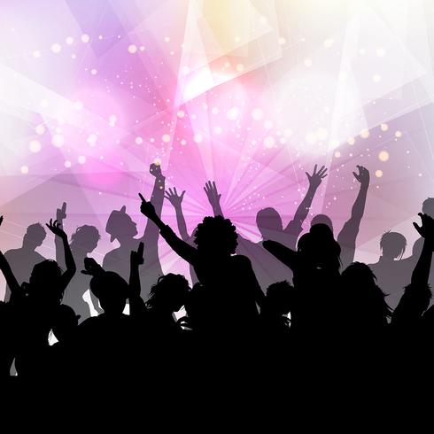 Party crowd background vector