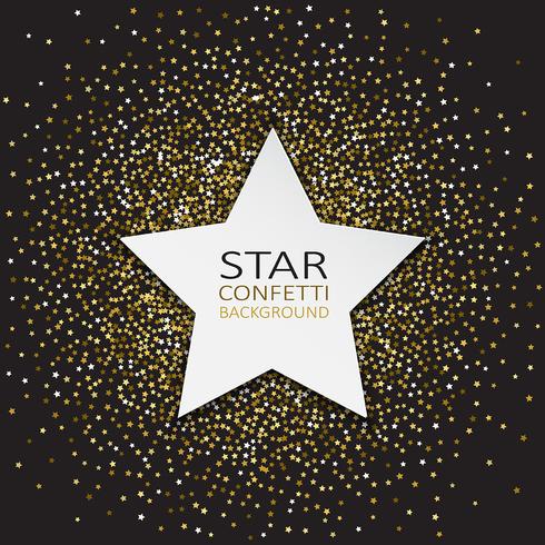 Star confetti background  vector