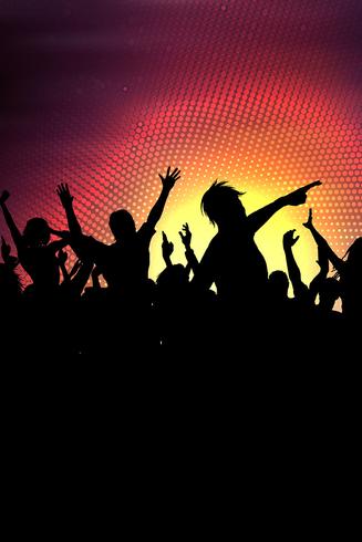 Party crowd background vector