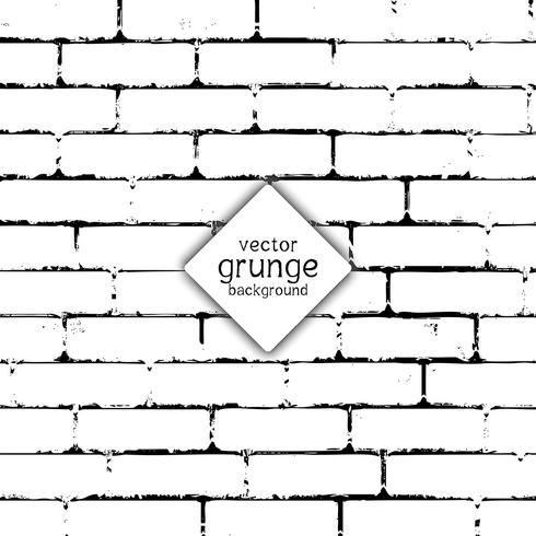 Grunge brick wall background  vector